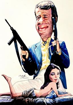 Jean-Paul Belmondo et Jacqueline Bisset par Charles Da Costa